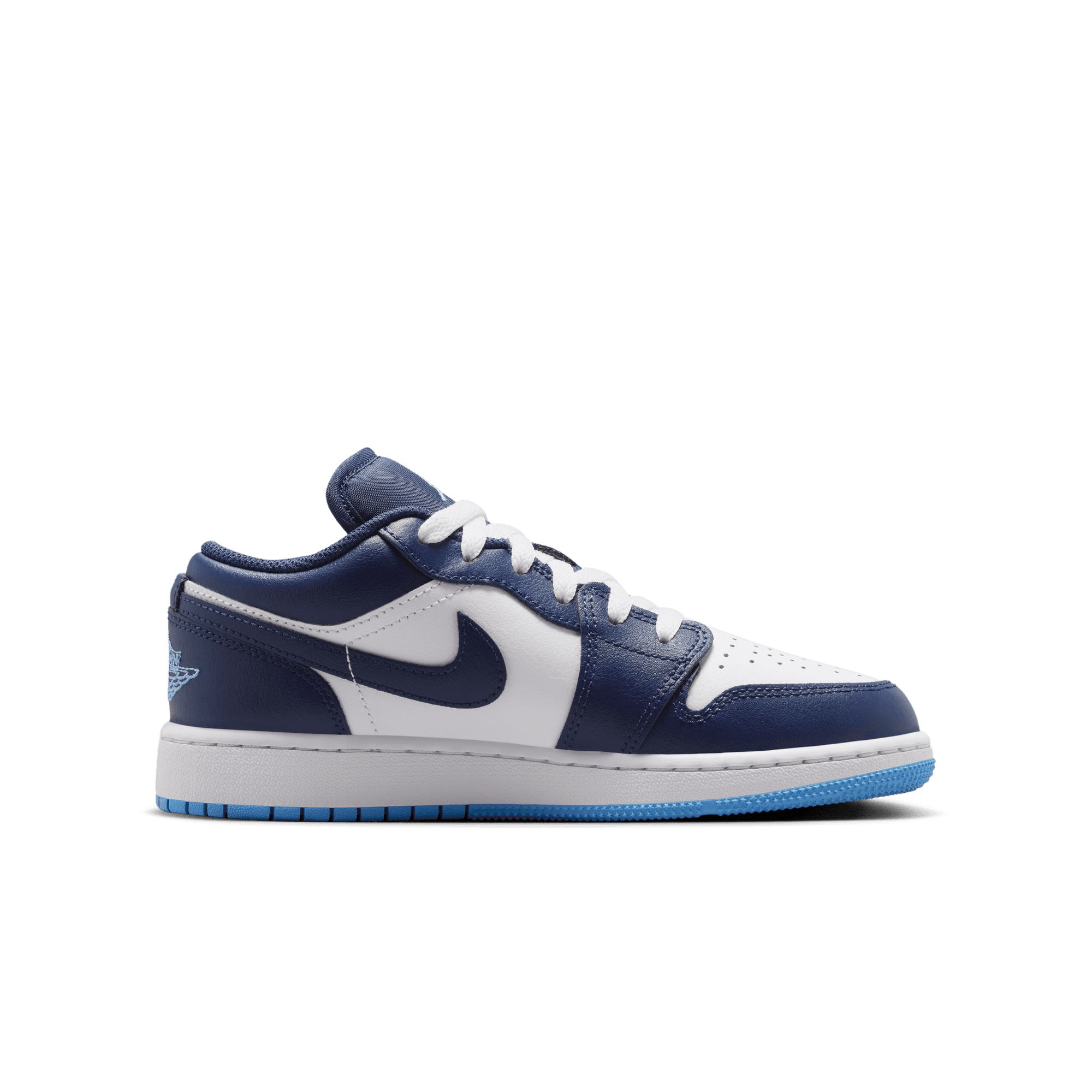 Jordan 1 Low Grade School Boys' "Midnight Navy/University Blue/White" Shoe